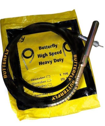 Butterfly Vibrator Needle shaft 50mm X 4m concrete
